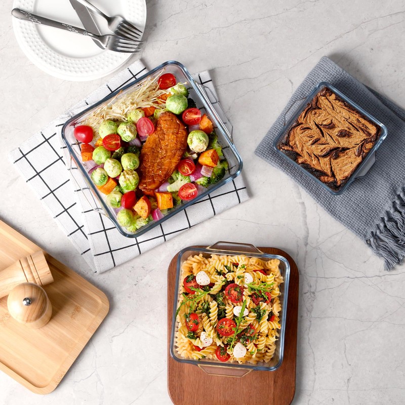 NUTRIUPS Borosilicate Glass Oven Dish 12cm Mini Oven Proof Dishes