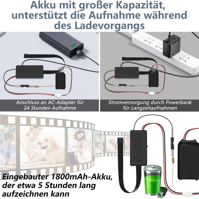 Nisanuki Mini Camera WiFi, 5G WiFi Small Camera Portable, 1080P