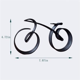 SENIDIKE Minimalistic Bicycle Sculpture Wire Framed Style, Bike Silhouette, Gift for a Cyclist, Bicycle Art Wall Decor, Side Table Statue Decor, Home Decoration