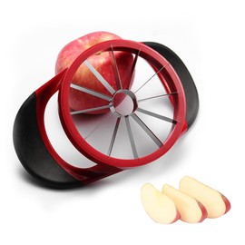 Apple Slicer, Apple Corer, Fruit Cutter with Anti-Slip Handle, Stainless Steel Apple Divider, Corer Divider Machine with 8 Stainless Steel Blade, Core Remover Tool for Fruits