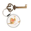 Mr. & Mrs. Panda Parent-New Round Keyring Robin with Feathers,