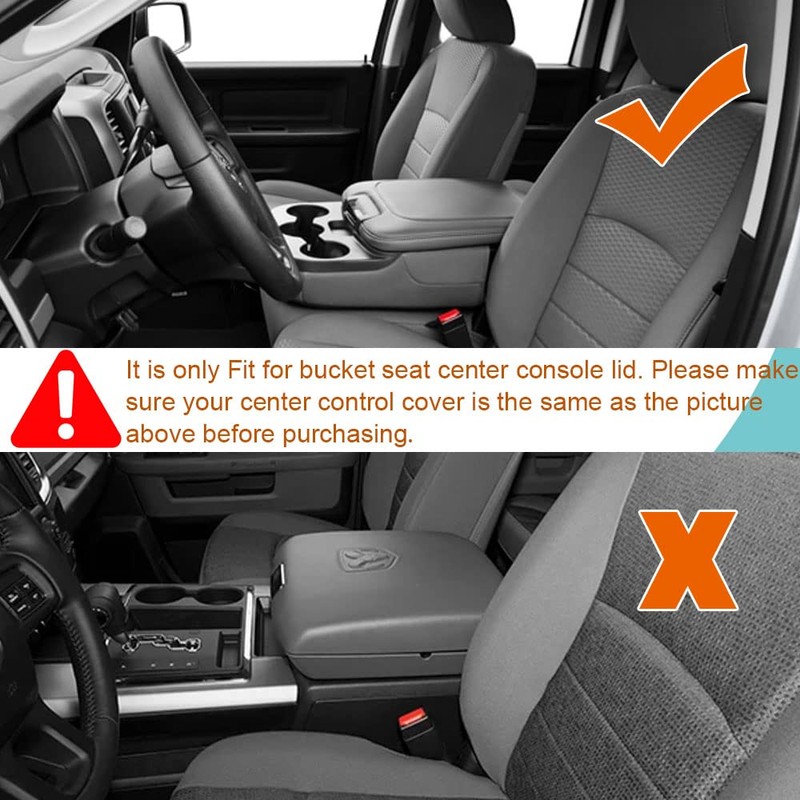 LEXLEY Armrest Box Cover Center Console Pad Waterproof Anti-Scratch Leather