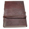 Crystalo - Handmade Leather Bound Notebook Journal with Embossed Om