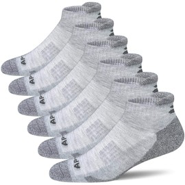 APTYID Men's Performance Cushion Ankle Athletic Running Socks (6 Pairs)