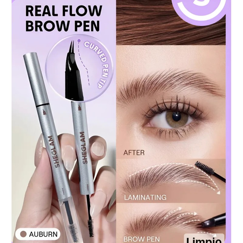 Lápiz Delineador De Cejas Laminado Sheglam 2 En 1 Color