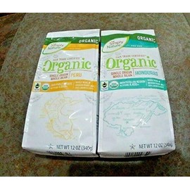 Simply Nature Organic Whole Bean Medium Rost Coffee Peru & Honduras 12oz(2 Pack)