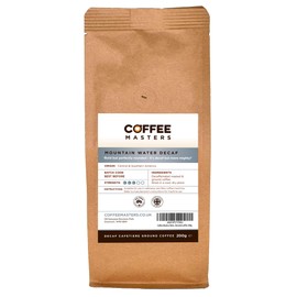 Coffee Masters Cafetiere Ground Coffee - Mountain Water Decaffeinated, 200g