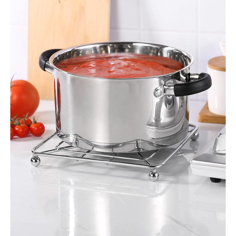 Royal Cuisine Chrome plated Trivet made with Iron Kitchen Worktop