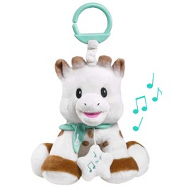 Vulli Sophie The Giraffe Sweetie Plush with Musical Box 20cm, White, Brown, Yellow