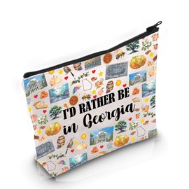 PYOUL Georgia State Souvenirs Geschenk I'd Rather Be in Georgia Make-up-Tasche Georgia Home Kosmetiktasche Georgia Tourismus Geschenk, Be in Georgia Bag