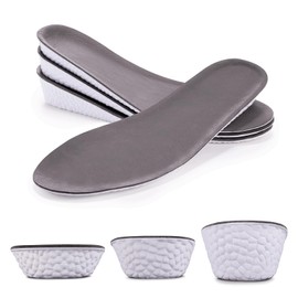 Leather Height Increase Insoles for Men Wowen Breathable Taller Cushion Shoes Insoles Heel Lift Inserts Elevator Insoles- Sweat & Shock Absorbing