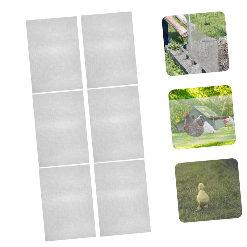 Operitacx 6Pcs Stainless Steel Wire Mesh Garden Barrier Netting Rust