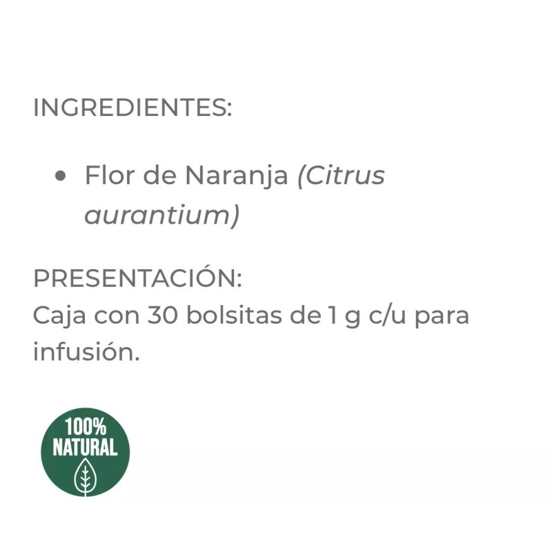 Malabar Te de Azahar con flor de naranja 30 tea