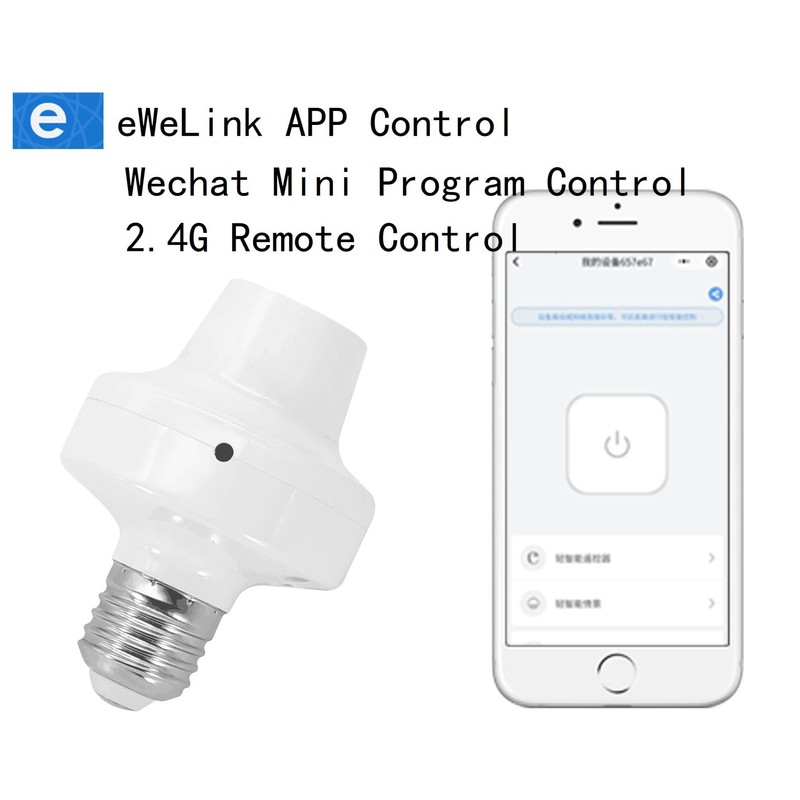 QIACHIP Wi-Fi Smart 2.4G Remote Control Light Socket E26 E27