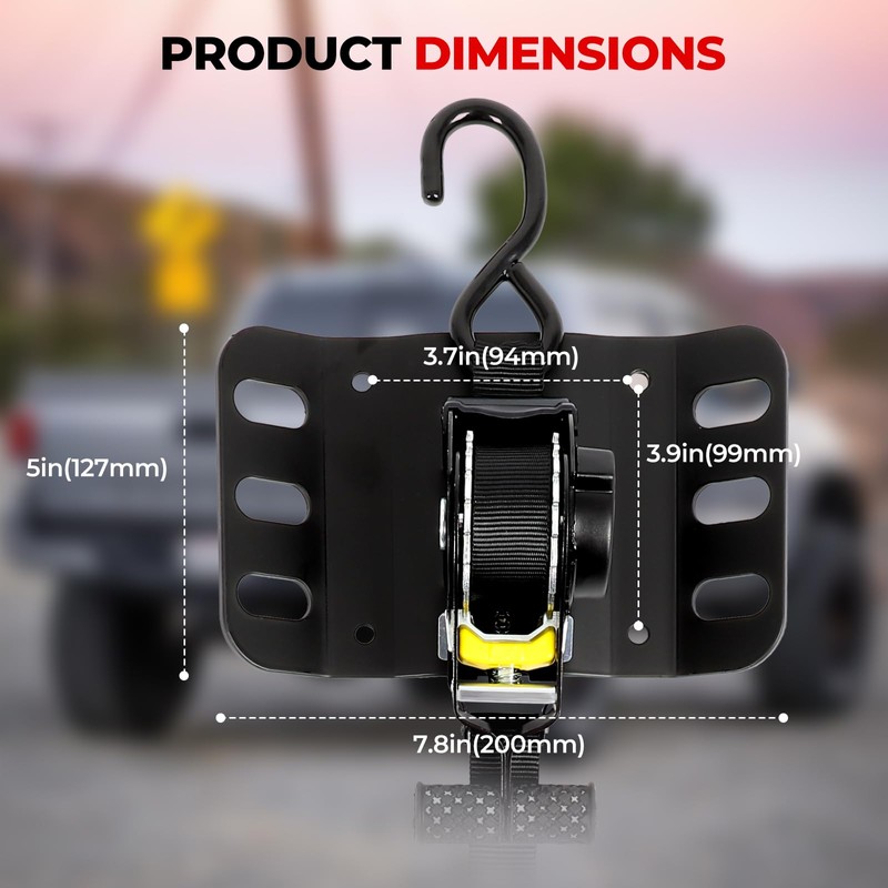 Retractable Ratchet Straps for Ford F150, 2PCS 10 Ft Self-Retracting