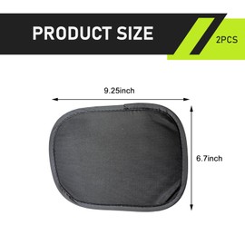 Dogary Car Miniature Static Cling Window Shade, 2 PCS Sun-protection, Anti-glare Nylon Yarn Mini Sunshades, for All Seasons Windshield Accessories, Sunshades for Most Cars (Black)