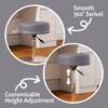 Youtanic Vanity Stool with Adjustable Height, 360°Swivel Ottoman Chair for