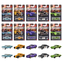 Matchbox Themes Assortment - Local Cruisers Ride on Toy Mini Car, Pack of 10, Sold in Box, 3 Years Old and Up Multi 986J-GGF12