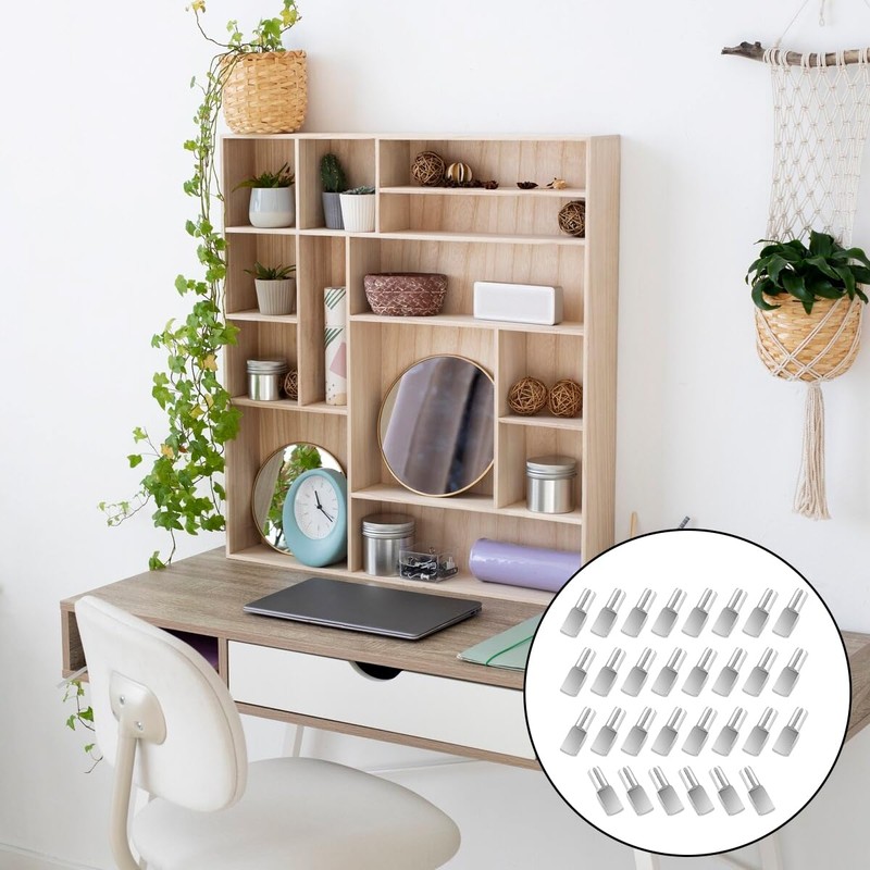 WELANE Shelf Pins, 30 PCS Spoon Shape Nickel Plated Shelf