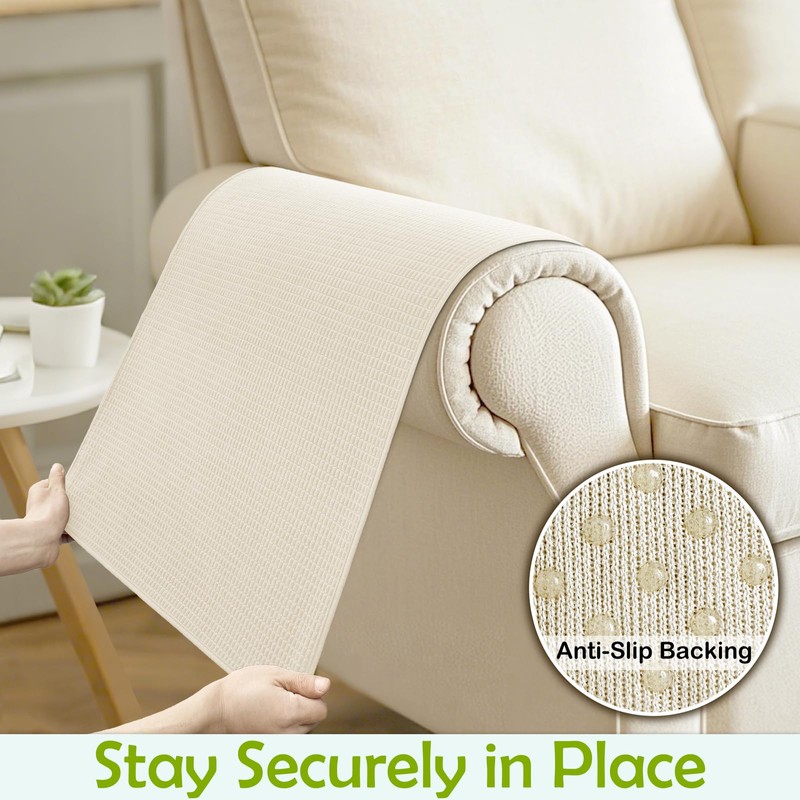 Couch Arm Covers, Sofa Arm Covers, Waterproof Armrest Cover for