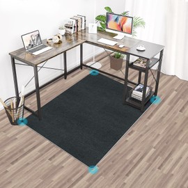 Chair Mat, Floor Protection Mat, 47.2 x 35.4 inches (120 x 90 cm), Hriiiiiya Large, 0.2 inch (4 mm) Thick Gaming Desk Desk Carpet Dining Mat, Furniture Protection Pad, Scratch-proof, Soundproofing,