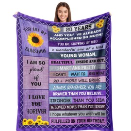 Henazin Gifts for 20 Year Old Female, 20th Birthday Decorations for Women, 20th Birthday Gift, 20 Year Old Girl Gifts Blanket 50"X60", 20th Birthday Gifts for Women Back in 2004, 20 Birthday Gifts