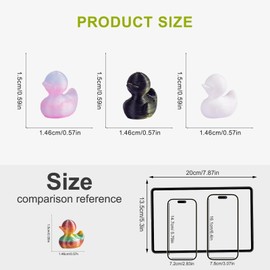 dsooldre 120Pcs 3D Printed Mini Ducks Animals Figurines Rainbow Color Gradient Bulk Set for Desk Pets Decorations,Garden,Office Display,Miniature Animals Decor