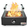 ONLYFIRE OUTDOOR LIVING 15.7" Portable Propane Gas Fire Pit Side-Mounted,