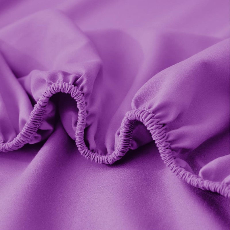 NAFAY LIVING Fitted sheet-Plain Dyed Ultra Soft Microfiber Bedding Sheet