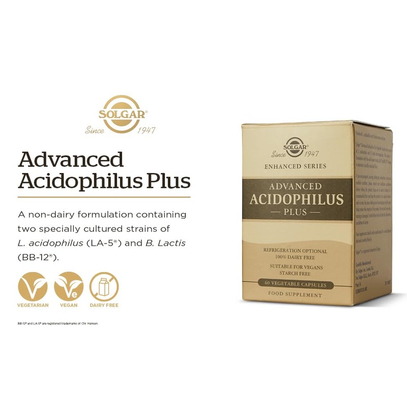 Advanced Acidophilus Plus Solgar 60 VCaps