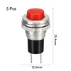 uxcell 10mm Mounting Red Momentary Push Button Switch SPST NO