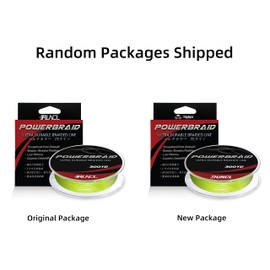 RUNCL PowerBraid Braided Fishing Line, Ultra Durable Braided Line 4 Strands - Seamless Weaving Tech, Enhanced Coating Tech, Zero Stretch, High Sensitivity (Hi-Vis Yellow, 500Yds, 60LB(27.2kgs))