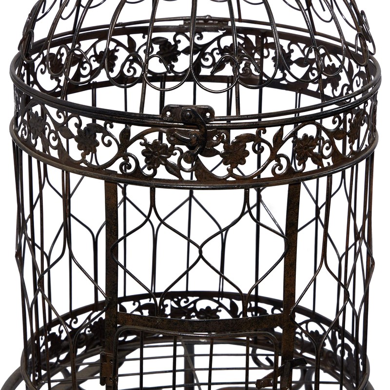 Deco 79 Vintage Metal Free-Standing Birdcage, 14" x 14" x