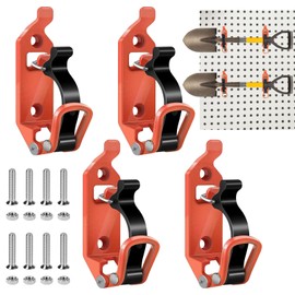 4 x 17-40 mm Axe Holder Roof Rack Shovel Holder Wall Mounting Brackets Accessories Tension Lock Rubber Locking Bearing for Truck Car Boat Tool Spade Orange