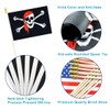 QQSD Pirate Jolly Roger Small Flag with Red Bandana Stick