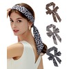 CHLINS 3 Pcs Head Scarves for Women Leopard Purse Bag