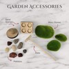 Wooden Stackable Zen Garden | White Sand with Rake &