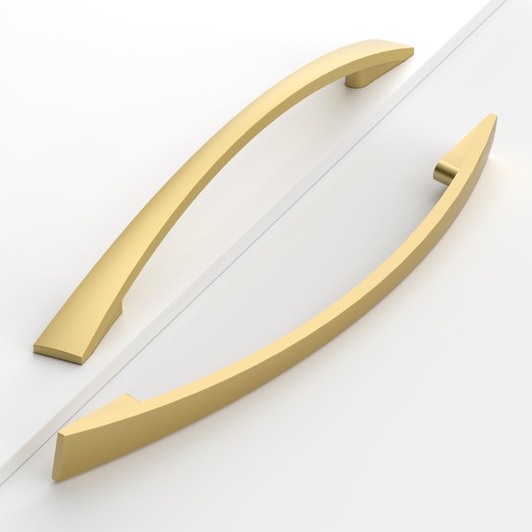 Coinkoly CK-EU0013 Furniture Handles, Brushed Gold, 160 mm, Hole Spacing,