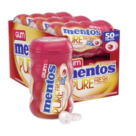 Mentos Pure Fresh Sugar-Free Chewing Gum with Xylitol Fresh Mint 50 Count Pack 6 - Cinnamon