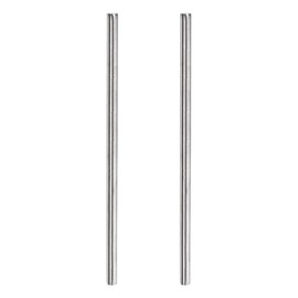 Rebower 304 Stainless Steel Round Bar Lathe Round Bar Rail Shaft for DIY Model Punching 6mm x 150mm Silver Tone Pack of 2