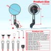 VAZESWIN Aluminum Alloy Rainproof Foldable Motorcycle Mirrors with M8 M10