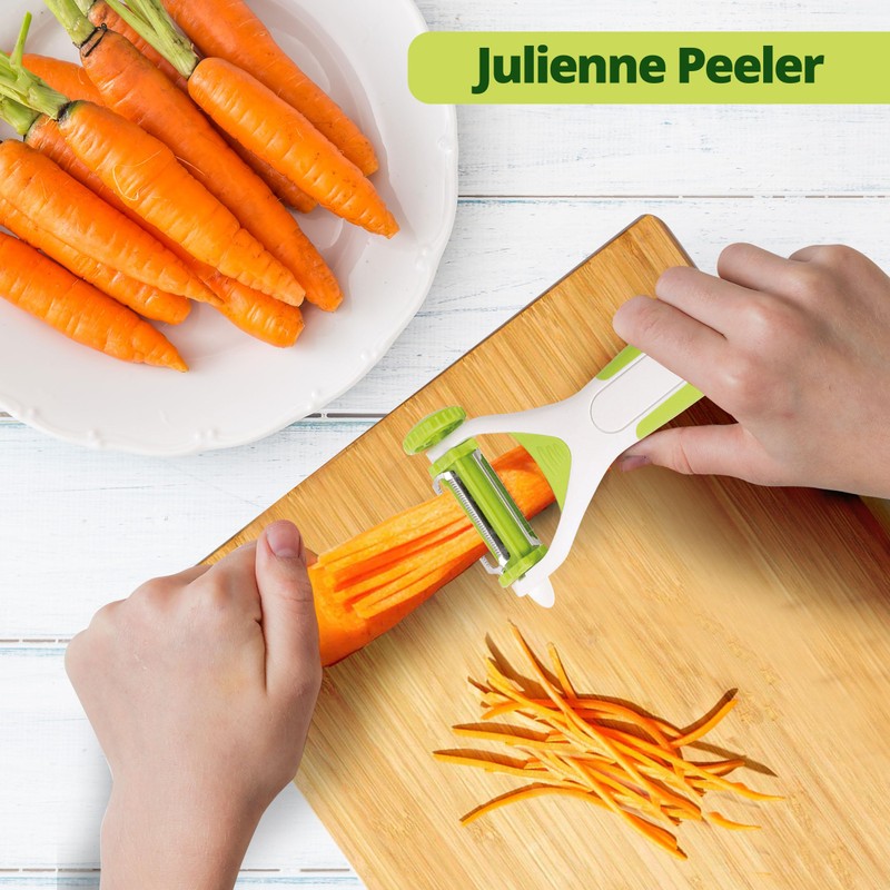 MantraRaj 3 in 1 Multi-Functional Peeler Multi Vegetable Straight Serrated