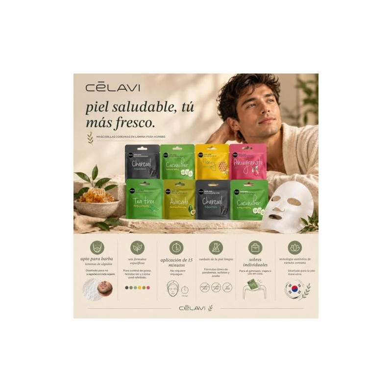Celavi Essence Facial Mask Paper Sheet Korea Skin Care Moisturizing