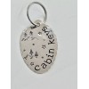 Cabin Keys Keychain, hand stamped made from vintage silver plate