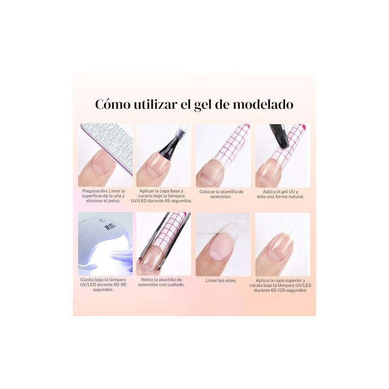 CHERIMOYA Gel Constructor Sólido Para Uñas Extensión 30g