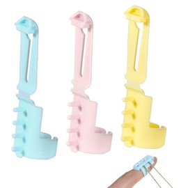 Yarn Guide Ring for Crocheting, Plastic Yarn Guide Adjustable for Yarn Guide Ring Crocheting Knitting Tool Crafts Accessories for Mom, Women (3PCS)