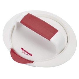 Westmark 62332260 Hamburger Maker with Patty Lifting Device, Inner Diameter 11.5 cm, Plastic, White/Red