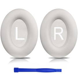 GONSIFACHA Ear Pads Ear Cushion Compatible Bose QuietComfort 45 (QC45) Pads Ear Pads Soft Leather Noise Isolation High Density Foam PU Leather (White)