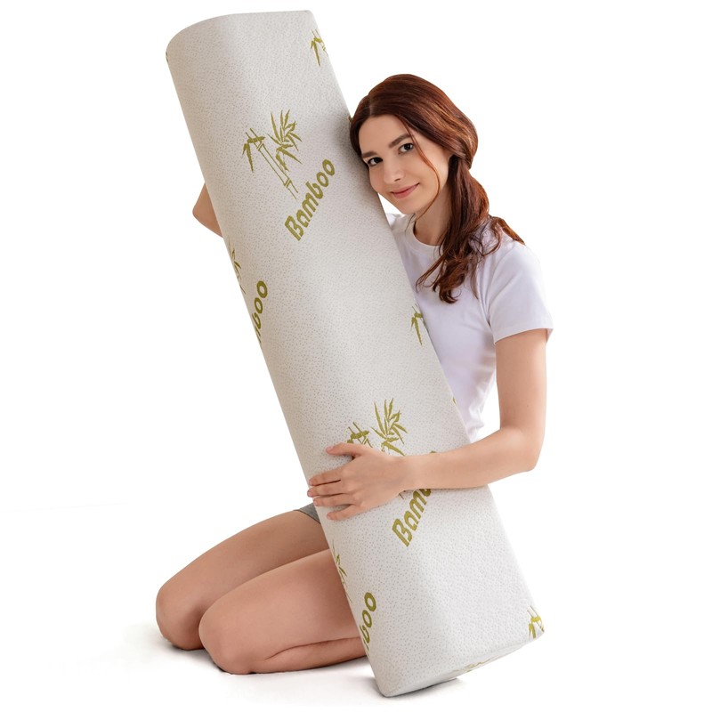 Body Pillow for Adults, Long Pillow for Back,Hip and Knee