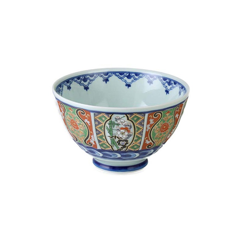 RAO3Z Ranchant Rice Bowl, Chrysanthemum, Multi N834908, Imari N834908, Diameter